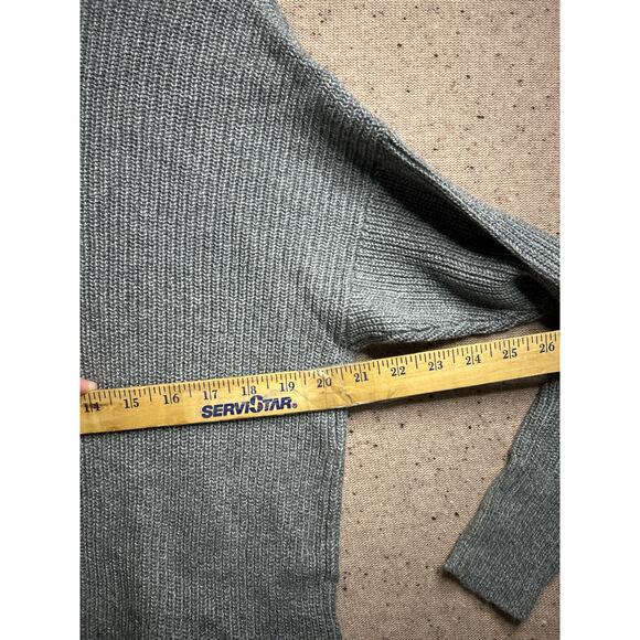 American Eagle Men’s Gray Grandpa Cardigan Sweater Medium Classic Preppy - Picture 6 of 7